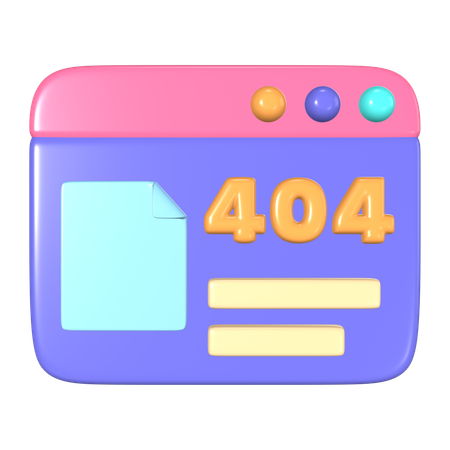 404 não encontrado  3D Icon