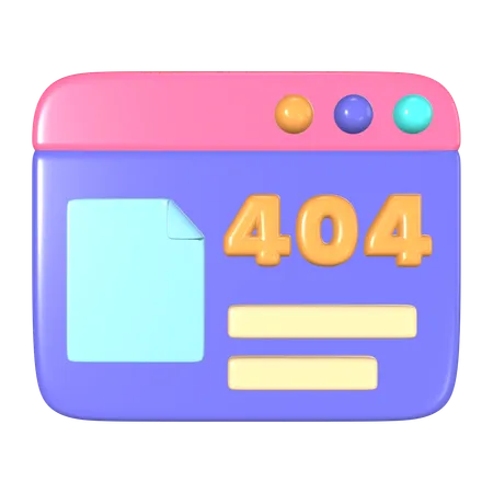 404 não encontrado  3D Icon