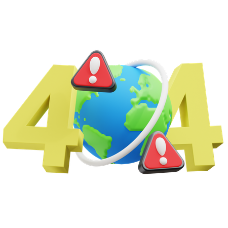 404 não encontrado  3D Icon