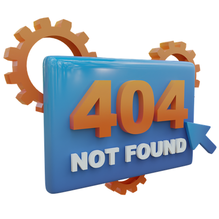 404 não encontrado  3D Icon