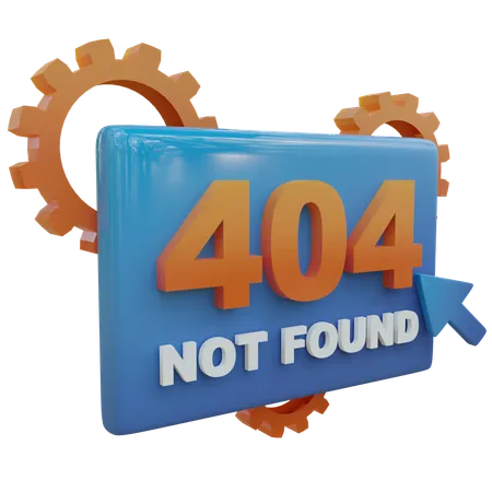 404 não encontrado  3D Icon