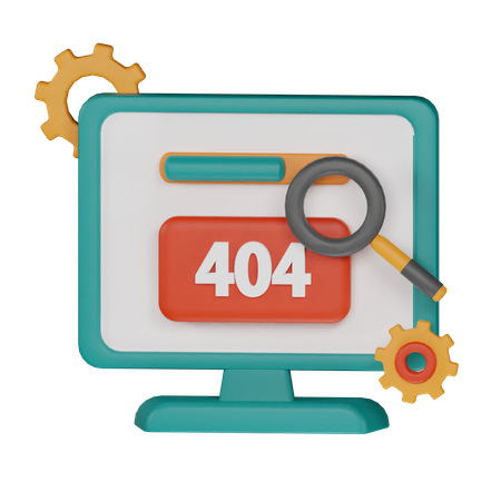 404 não encontrado  3D Icon