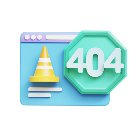 404 Nicht gefunden  3D Icon