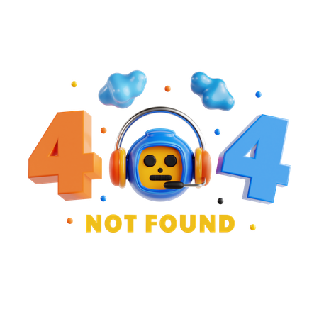 404 No encontrado  3D Icon