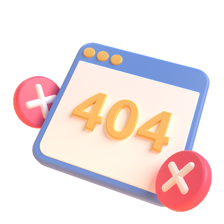 404 No encontrado  3D Illustration