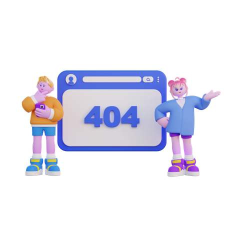 404 No encontrado  3D Illustration