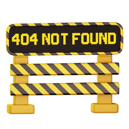 404 barrera no encontrada  3D Icon