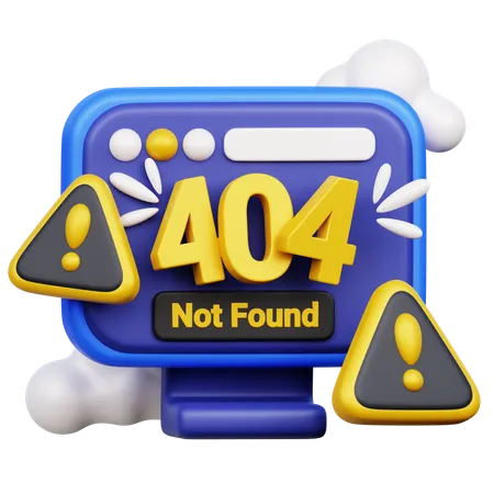 404 not found  3D Icon