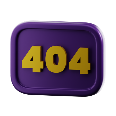 404 Not Found  3D Icon