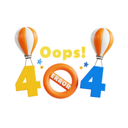 404 Not Found  3D Icon