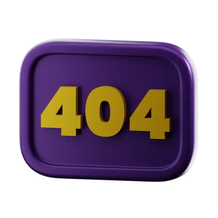 404 Not Found  3D Icon