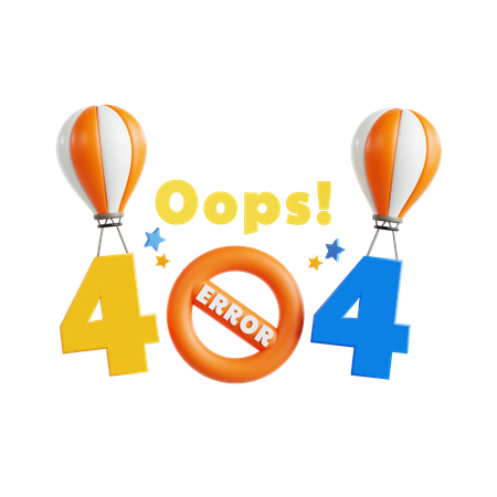 404 Not Found  3D Icon