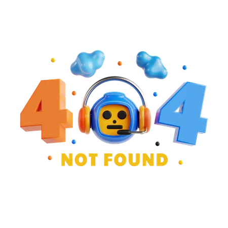 404 Not Found  3D Icon