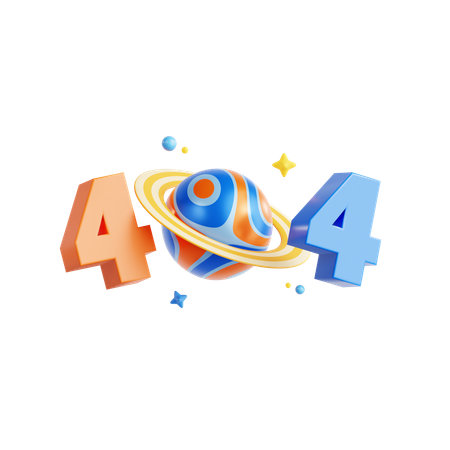 404 Not Found  3D Icon