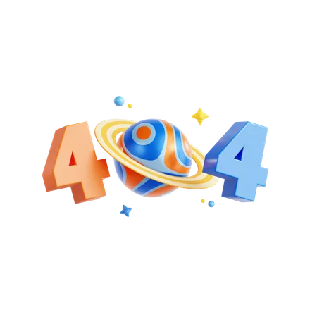 404 Not Found  3D Icon