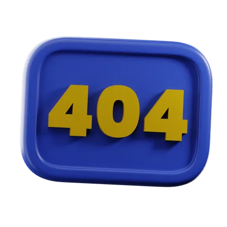 404 Not Found  3D Icon