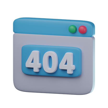 404 Not Found  3D Icon