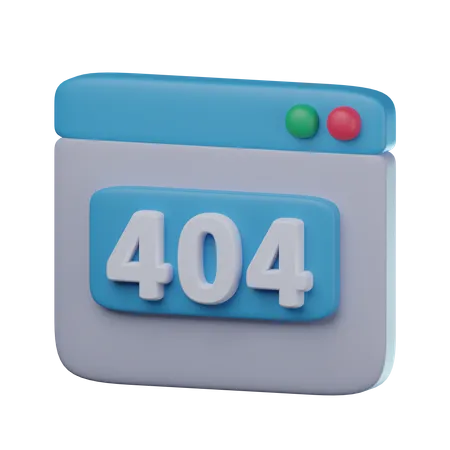 404 Not Found  3D Icon