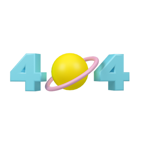 404 Not Found  3D Icon