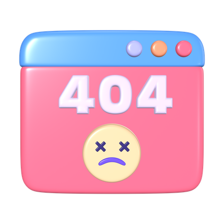 404 Not Found  3D Icon