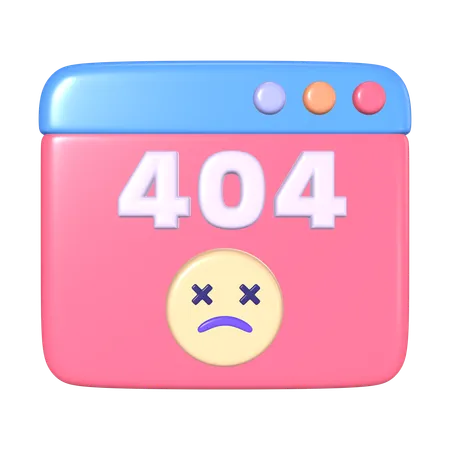 404 Not Found  3D Icon