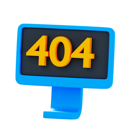 404 Not Found  3D Icon