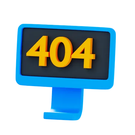 404 Not Found  3D Icon