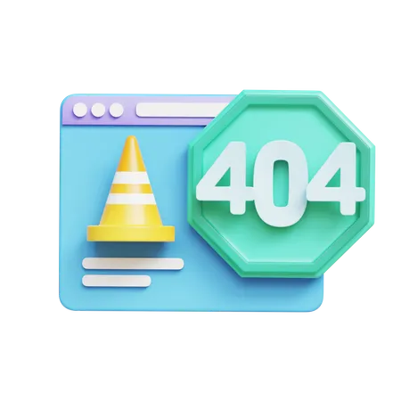 404 Not Found  3D Icon