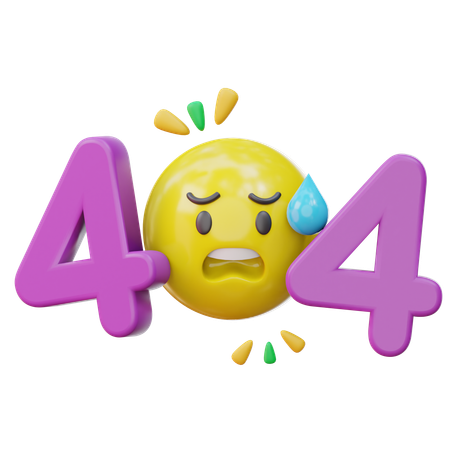 404 Not Found  3D Icon