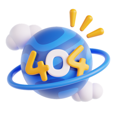 404 Not Found  3D Icon