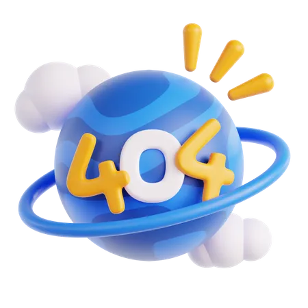 404 Not Found  3D Icon