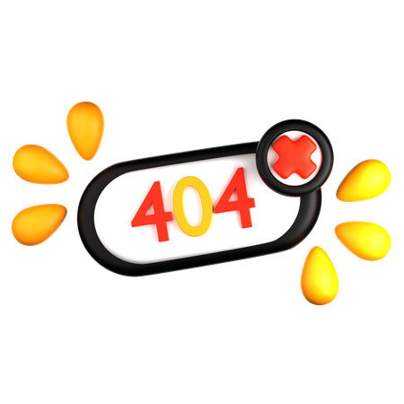 404 Not Found  3D Icon