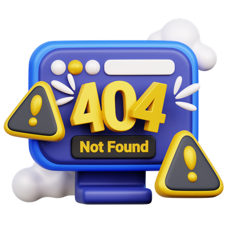 404 not found  3D Icon
