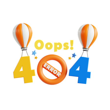 404 Not Found  3D Icon