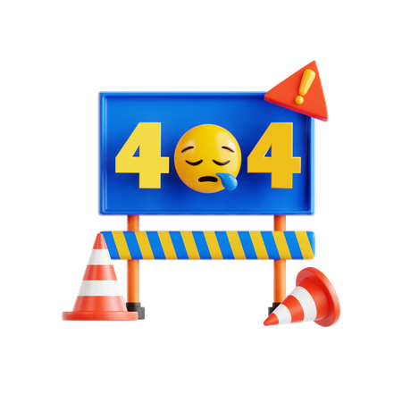 404 Not Found  3D Icon