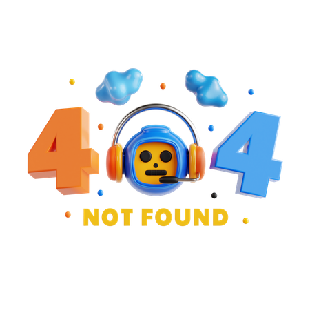 404 Not Found  3D Icon