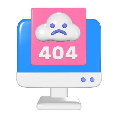 404 Not Found  3D Icon