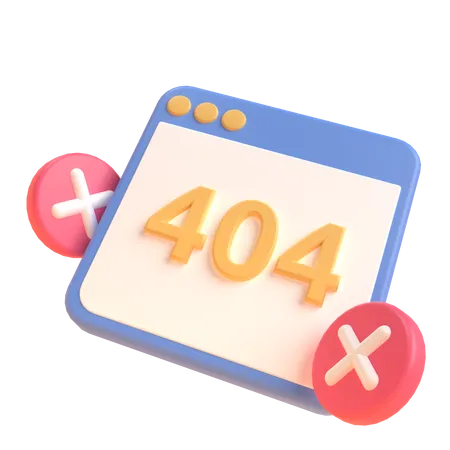 404 Not Found  3D Illustration