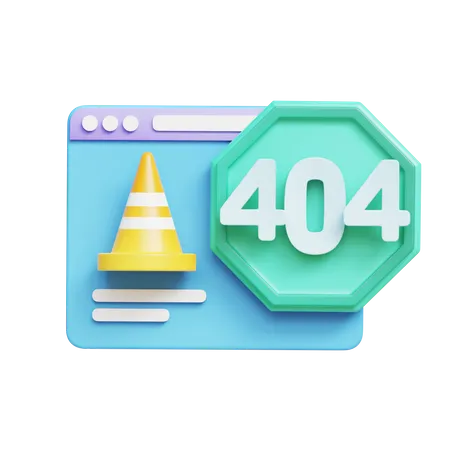 404 Not Found 3D Icon