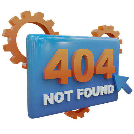 404 Not Found 3D Icon