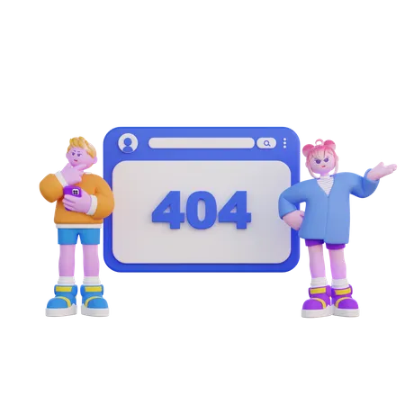 Error 404 Not Found 3D Illustration