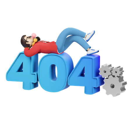 404 Page non trouvée  3D Illustration