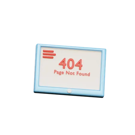 404 Page not found  3D Illustration