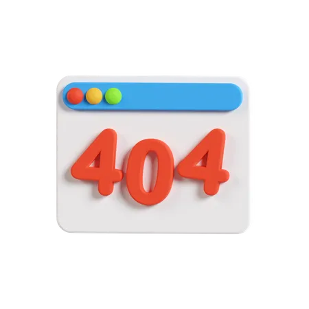404 Page Not Found 3D Icon