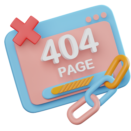 404 pages  3D Icon