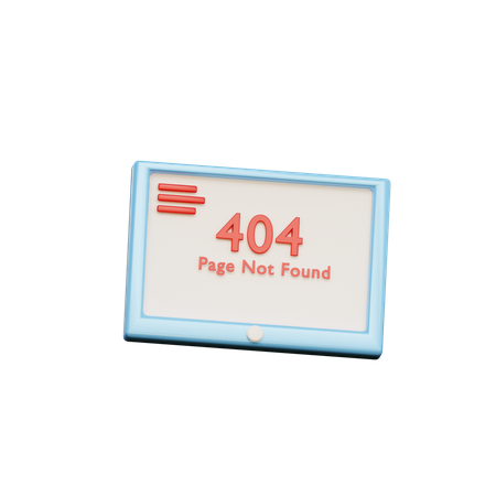 404 Pagina no encontrada 3D Icon