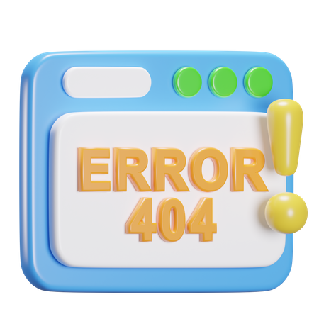 404 Pagina no encontrada  3D Icon