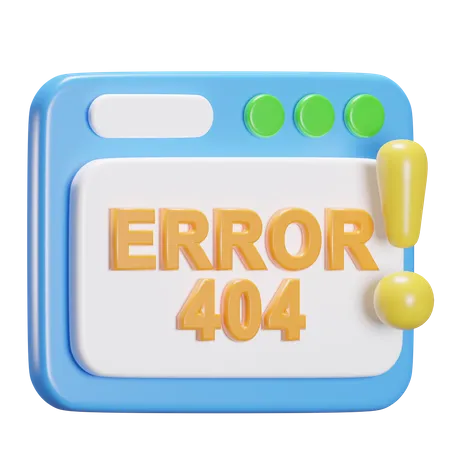 404 Pagina no encontrada  3D Icon