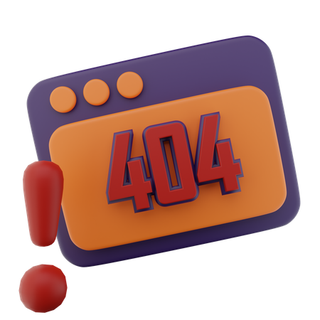 404 Página Não Encontrada  3D Icon
