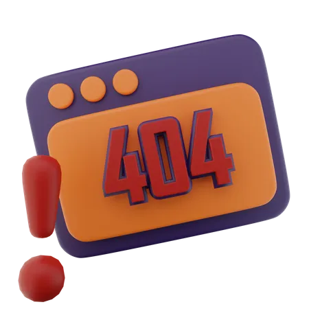 404 Página Não Encontrada  3D Icon